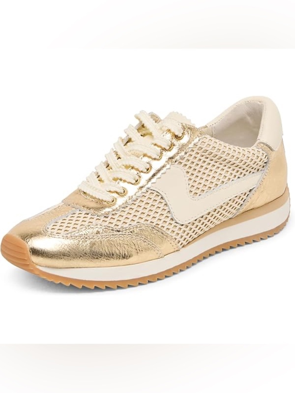 Dolce Vita Women’s White and Gold Mesh Sneakers Size 6.5 Brand New! 🌟🌟 - Picture 2 of 5
